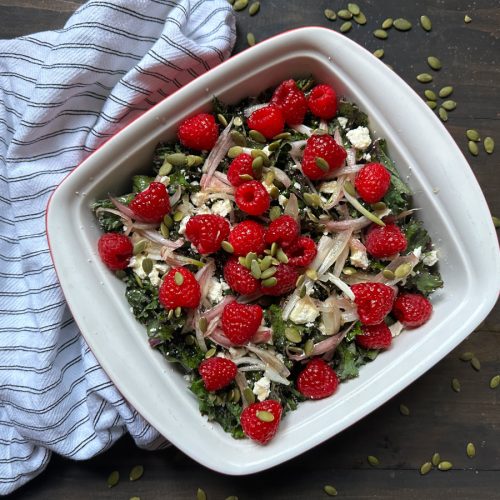 Raspberry Kale Salad