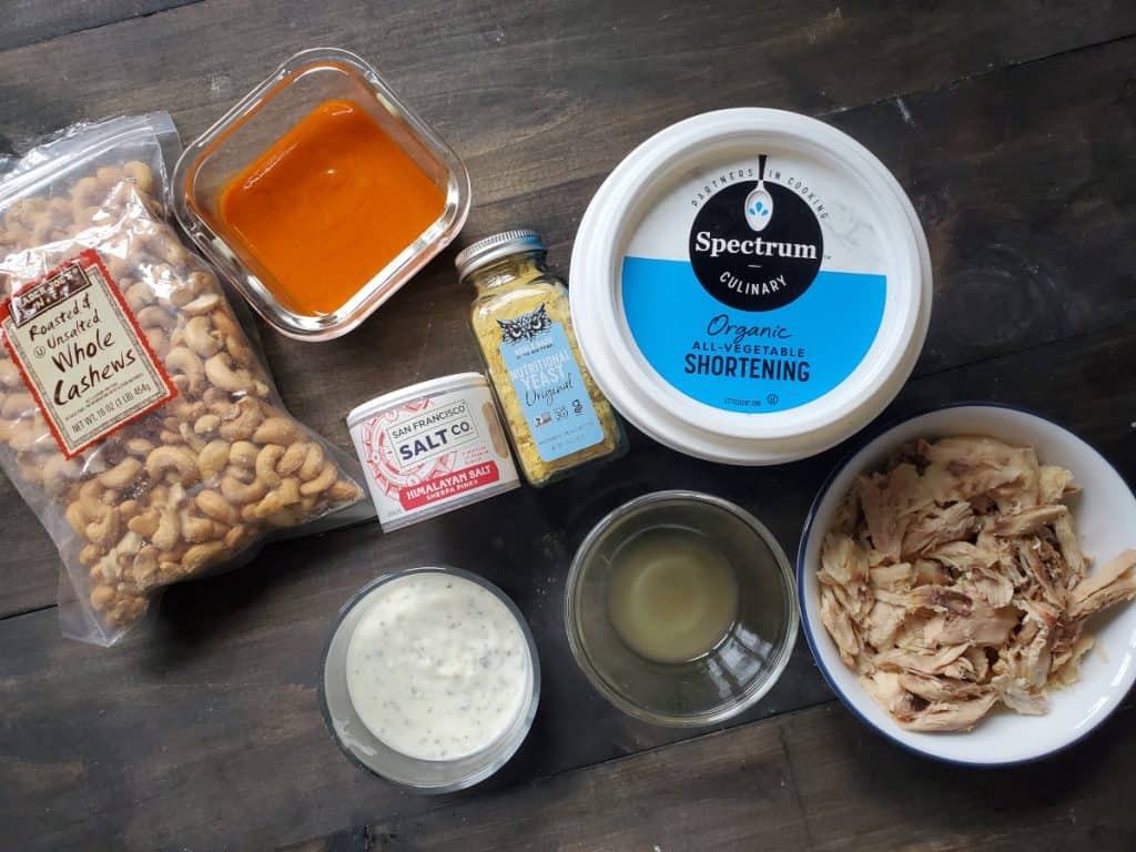 ingredients needed for dairy free buffalo chicken dip