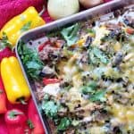 keto nachos with bell peppers on the side