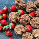 Paleo Strawberry Muffins on a plate.