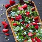 A dish of Strawberry Goat Cheese Salad.