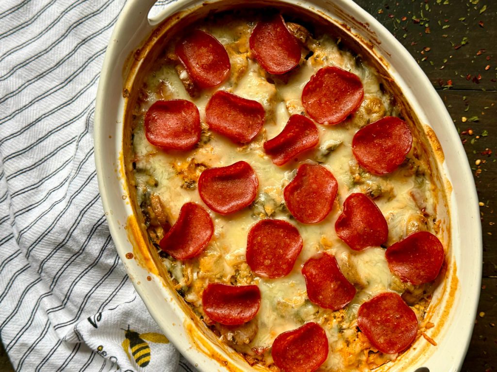 pizza rice casserole