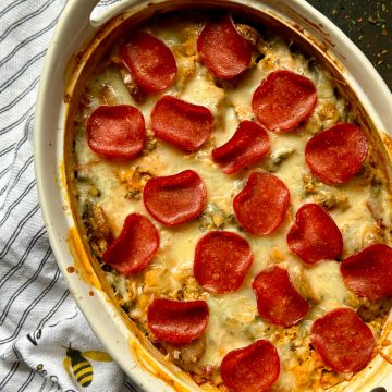 pizza rice casserole